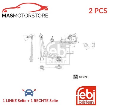 LINKS RECHTS QUERLENKER SATZ FEBI BILSTEIN 183593 2PCS A FÜR KIA SOUL III,NIRO