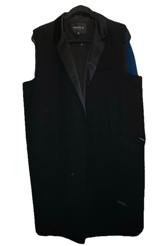 Lafayette 148 New York $2498 Satin Lapel Black Tuxedo Waistcoat Size XL - Picture 6 of 7
