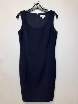 Tahari Arthur S Levine Navy Dress Jacket Suit Set Women Size 6 Career Formal