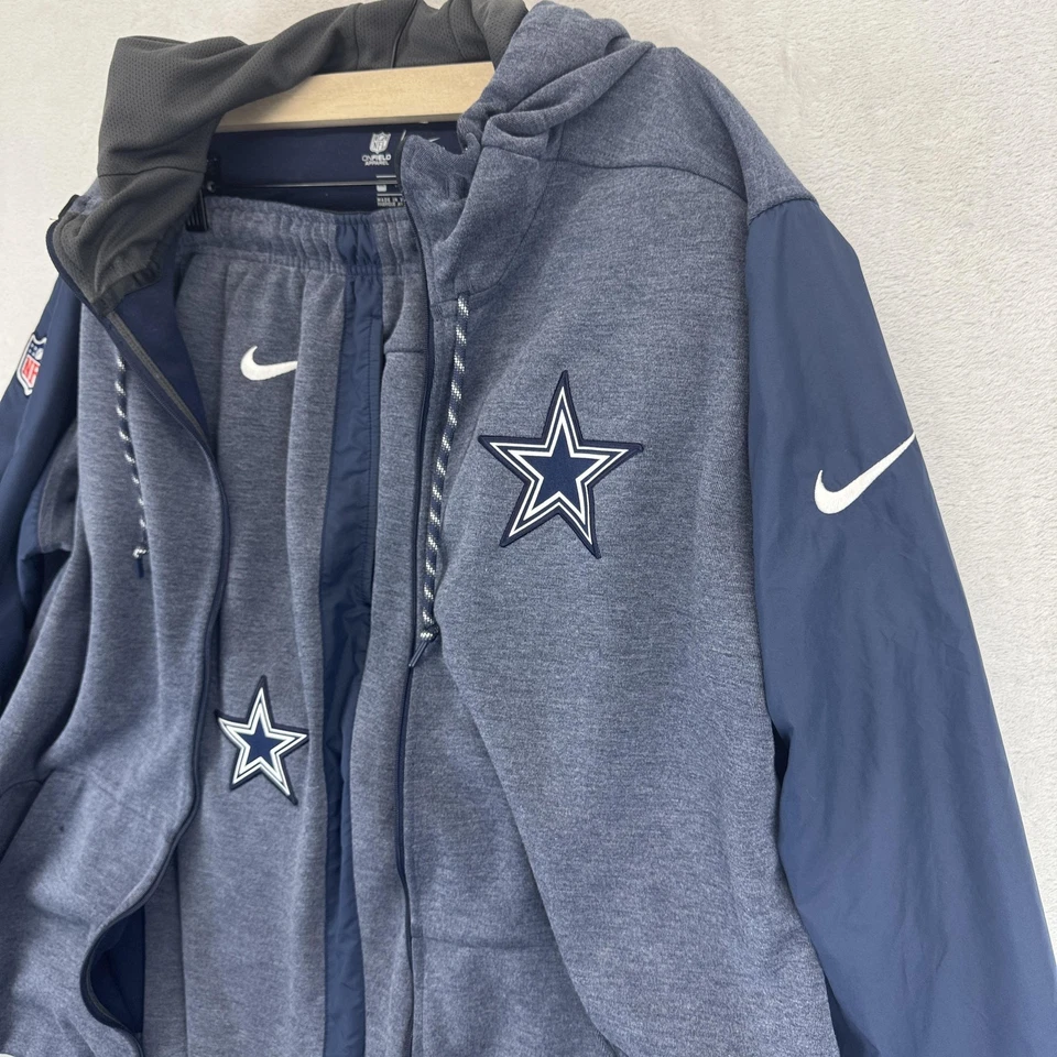 Conjunto de pantalones con capucha Dallas Cowboys para hombre XXL/XL azul NFL fútbol Nike Dri Fit Foto 3 de 4