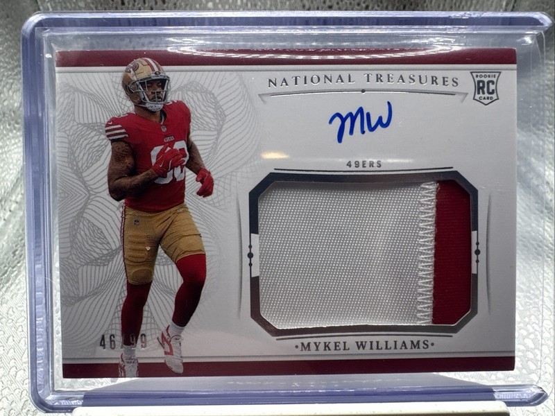 2025 Panini National Treasures Mykel Williams CRPA-MWS RPA 46/99 Niners 🔥