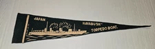 ANTIQUE HOLSUM BREAD 11" BATTLESHIP  FELT PENNANT OF JAPAN HAYABUSH TORPEDO BOAT