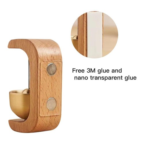 Magnetic Dopamine Wind Bell Home Door Reminder Beech Walnut Copper Decor - Picture 24 of 26