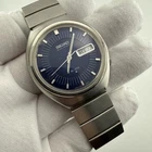 Vintage Seiko Electronic EL-370 3703-8009 Blue Dial Men’s Watch 38mm For Repair