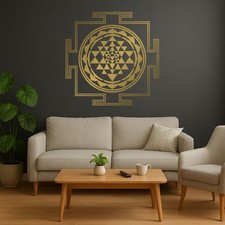 Sri Yantra Wall Decal Symbol Diagram Mandala Ornament Wall Decor Sticker Decor