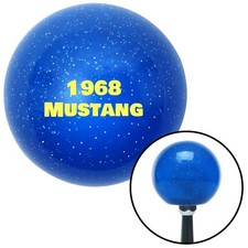 Yellow 1968 Mustang Blue Metal Flake Shift Knob W M16x1.5 Insert Shifter Auto