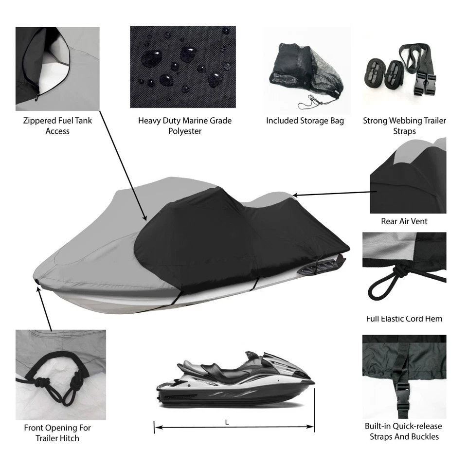 Yamaha Waverunner SuperJet Standup Trailerable JetSki PWC Storage Cover - Image 2 of 4