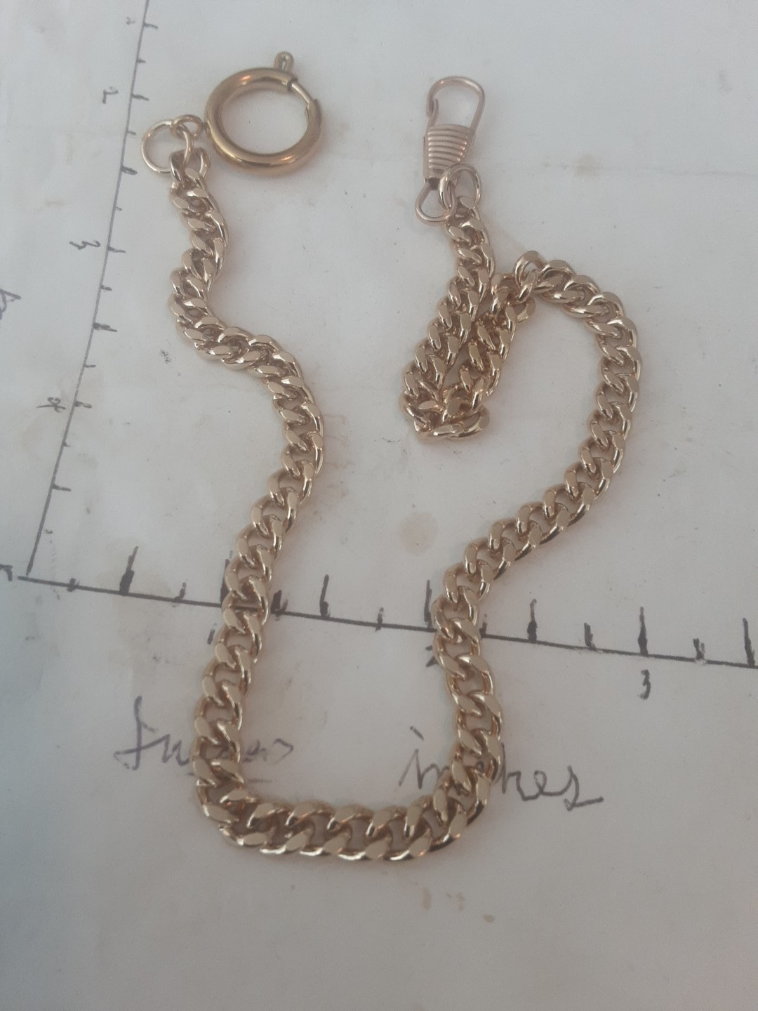 Vintage Gold Filled Pocket Watch Chain 13 Inch Antique Style