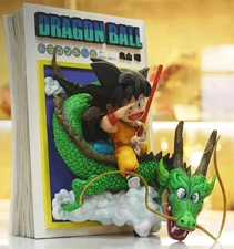 Goku and Dragon Book Statue 3D Stl File, 3D Model Design, 3D Digital Printing