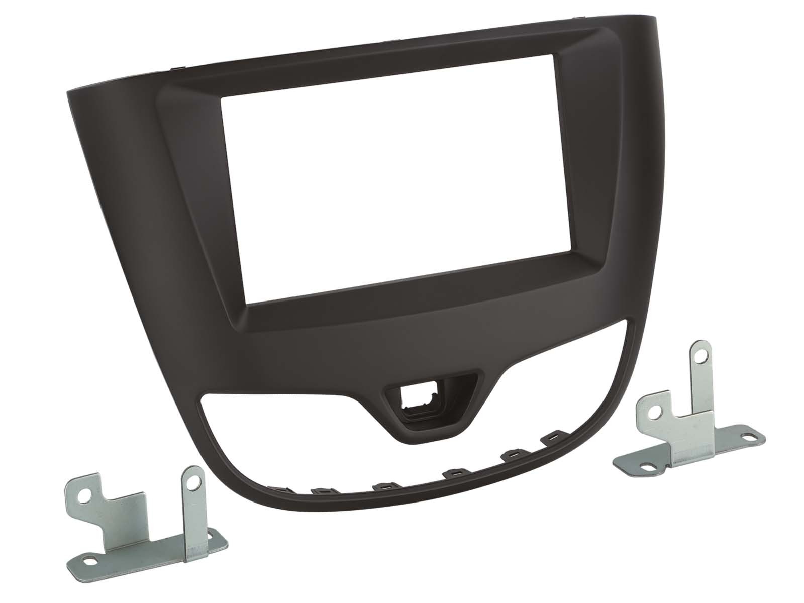 Plaque de façade 2-DIN Opel Karl 2017-2019 noire d'autoradio