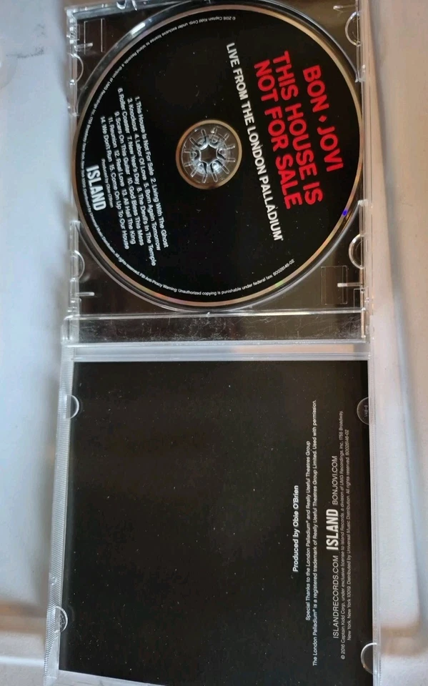Bon Jovi – This House Is Not For Sale Live From The London Palladium CD VG+ OOP Foto 4 de 4