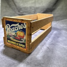 Vintage Peaches Music 8 Track Cassette Tape Storage Crate