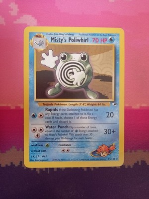 Pokemon Karte Misty's Poliwhirl Gym Heroes 53/132 Near Mint  