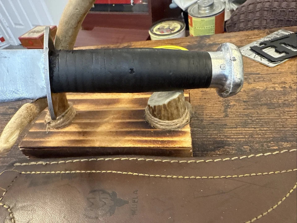 Pal? ¿Cattaraugus? Cuchillo de hoja fija de caza de lucha. Funda Muela. Marca No Tang Foto 3 de 4