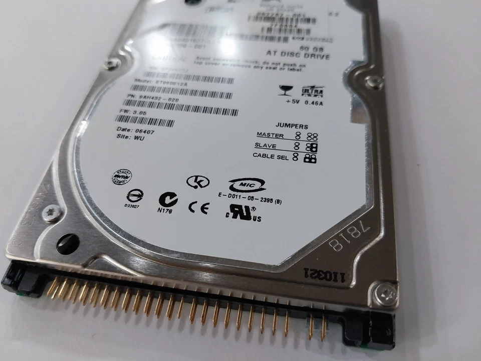 Seagate ST960812A 60GB Momentus 4200.2 2.5" Laptop HDD Hard Drive - Image 4 of 4