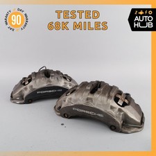 10-23 Porsche Panamera Cayenne Macan Front Brake Calipers Set 7pp615123 Oem 68k 10-23 Porsche Panamera Cayenne Macan Front Brake Calipers Set 7pp615123 Oem 68k