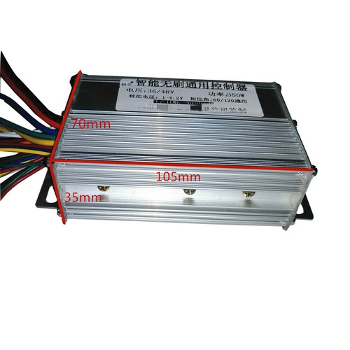 350W Brushless DC Motor Controller For Electric Bicycle 36V/48V E-bike Scooter - Picture 5 of 8