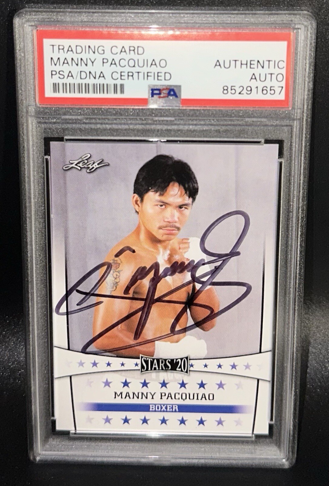 2020 LEAF MANNY PACMAN PACQUIAO SIGNED AUTO CARD PSA/DNA