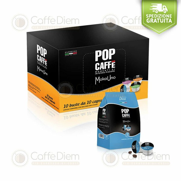 N.100 POP Capsules Coffee Mocha a Creamy compatible with machines one system Photo Related