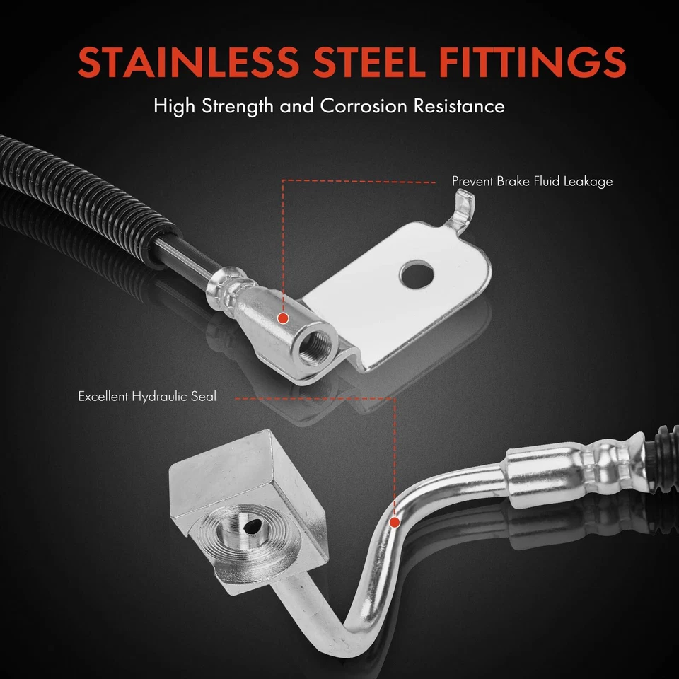 Manguera hidráulica de freno trasero derecho para Ford Crown Victoria 99-02 Lincoln Town Car Foto 4 de 4