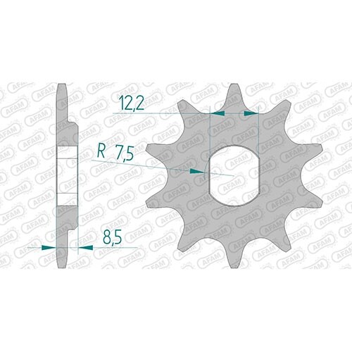 AFAM 415F Clip Juego de Cadenas Aluminio para KTM SX 50 LC Mini, Año 2018 - Imagen 3 de 4