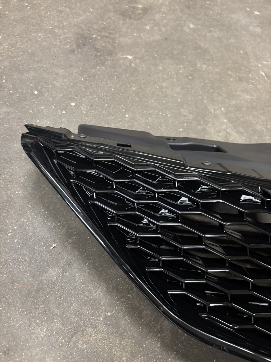 Chrome & Black Front Upper Grille For 2016-2018 Nissan Altima - Direct Fit Replacement, Mesh Style, By YLT AUTO