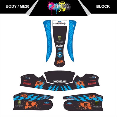 MK 20 BLOCK FULL KART STICKER KIT - KARTING -CADET-ROOKIE