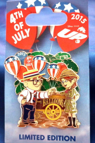 Disney Pixar UP 4th Of July 2015 Limited Edition 3500 Pin New Carl & Ellie pin