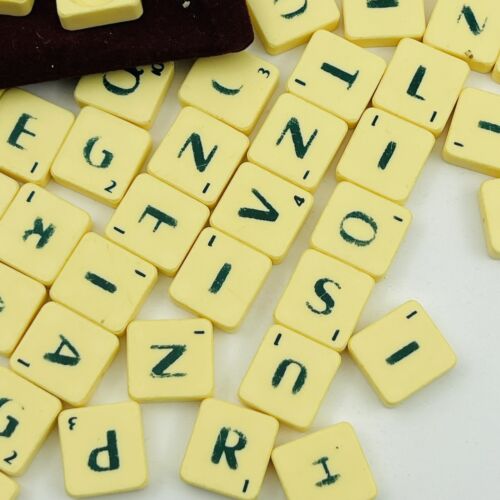 VINTAGE SCRABBLE TILES - Replacement, Craft Scrapbooking, Jewellery making x 99 - Picture 4 of 8