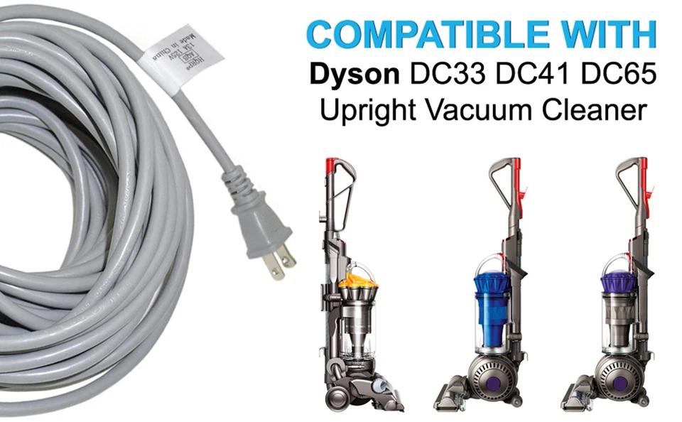 Кабель питания переменного тока для вертикального пылесоса Dyson DC33 DC41 DC65 DC66 920912-01 920165-03 - Изображение 4 из 4