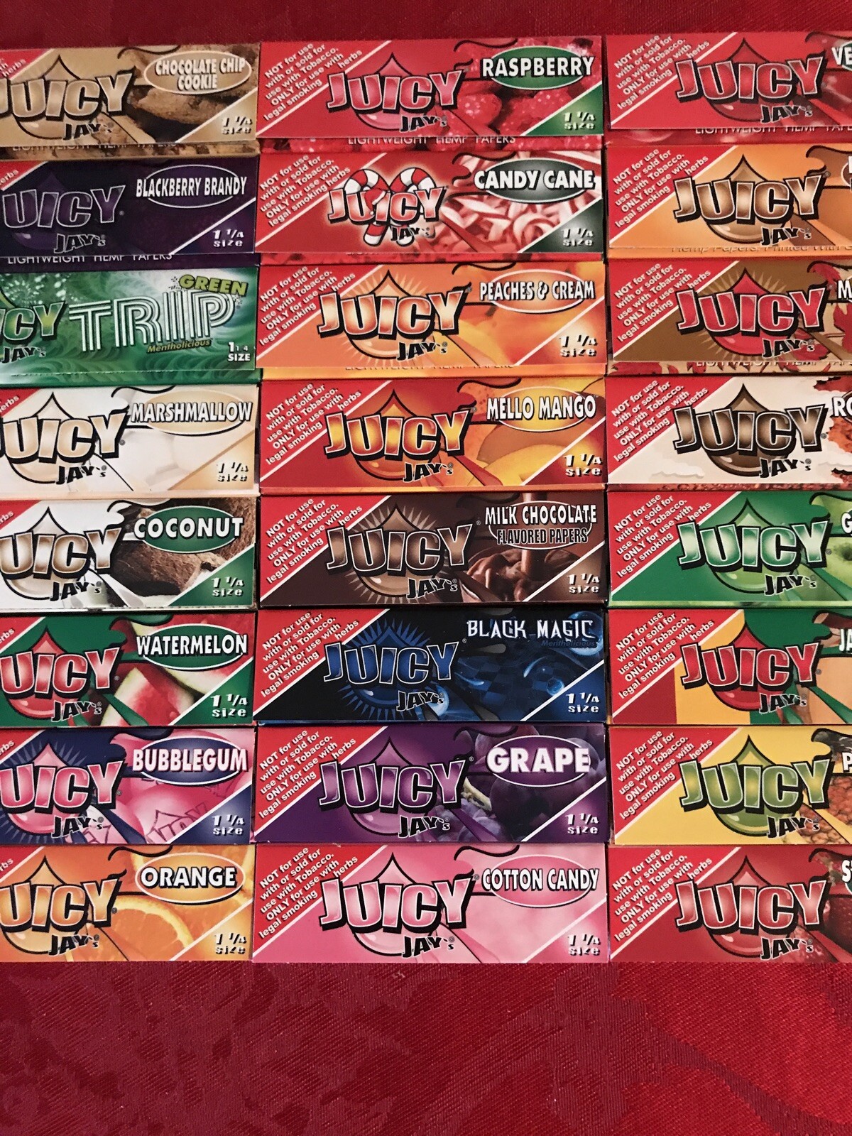 JUICY JAY'S PICK ANY (3) PACKS MIX & MATCH ALL FLAVORS 1 1/4 HEMP PAPERS USA!