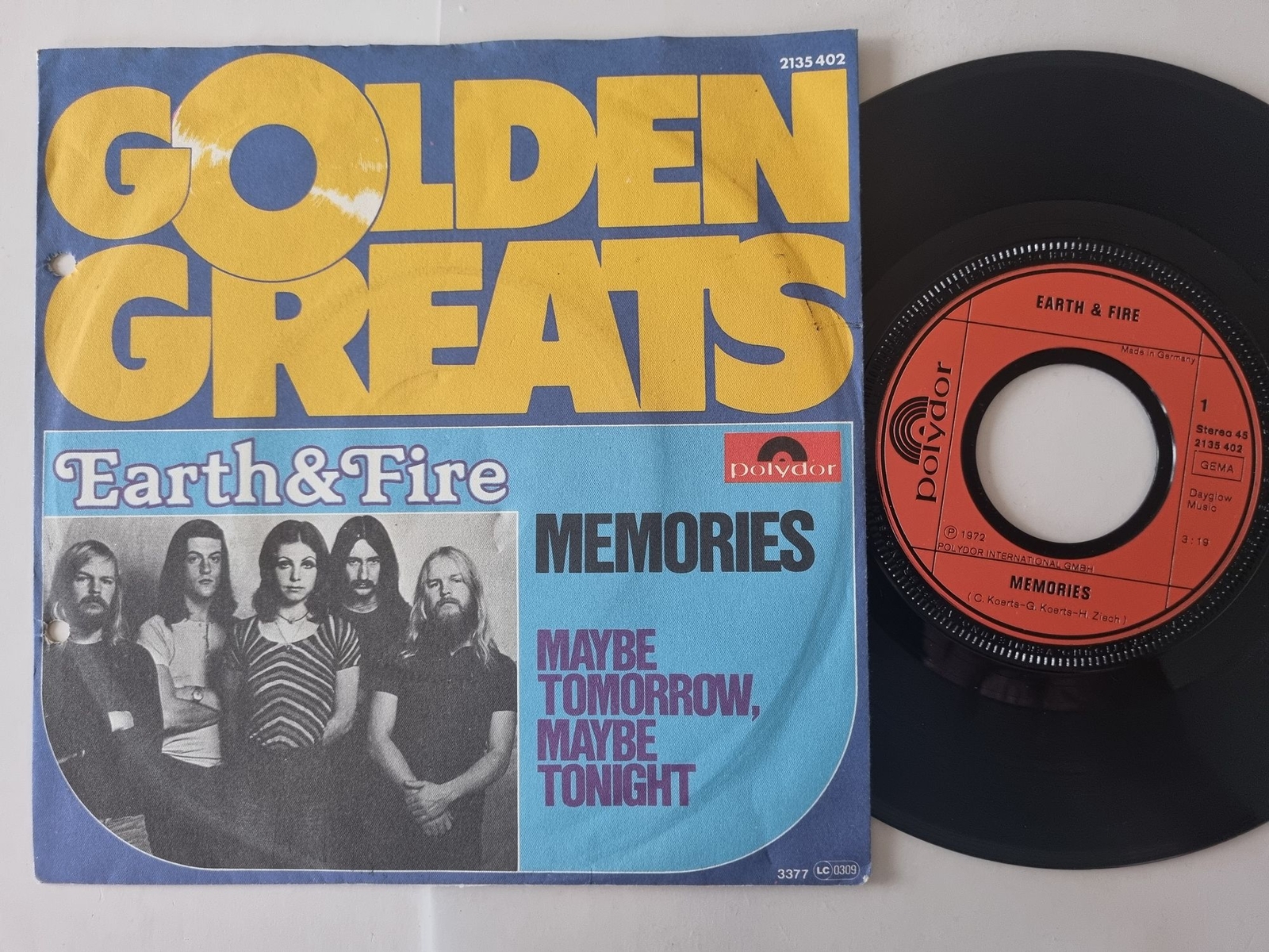 Earth & Fire - Memories/ Maybe tomorrow, maybe tonight 7'' Vinyl Germany