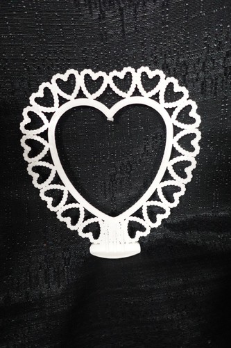 Wilton wedding cake filigree heart plaque topper / 205-1005 - Picture 2 of 5