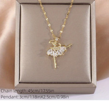 ballerina necklace fashion jewelry NEW Free Shipping
