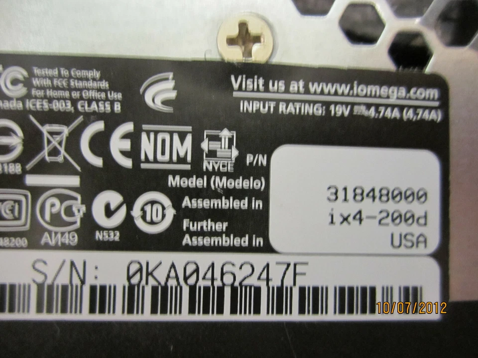 Iomega StorCenter ix4-200d Network USED PARTS OR REPAIR - Image 2 of 4