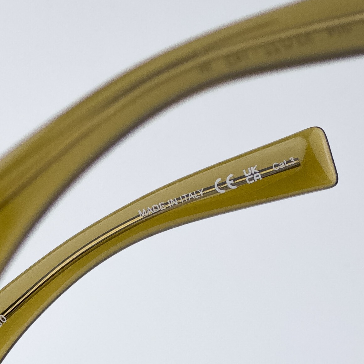 Occhiali da sole donna Saint Laurent verde acido trasparente marrone rettangolo SL713 004 NUOVI