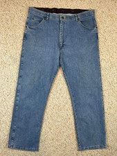 Wrangler Jeans Regular Fit Premium Quality Men's 40x30 Blue Denim