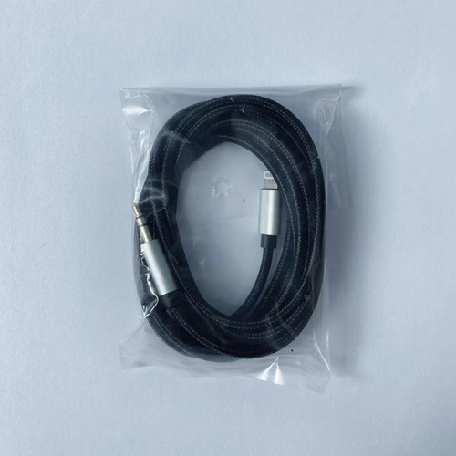 Adattatore AUX Audio Auto 3,5mm Cavo Ausiliario Nylon Intrecciato 6,6ft Cavo per iPhone - Foto 2 di 5