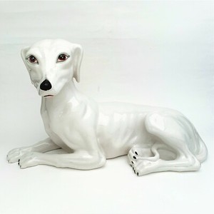 Vintage Italian Porcelain Whippet/Greyhound Dog Figurine | eBay