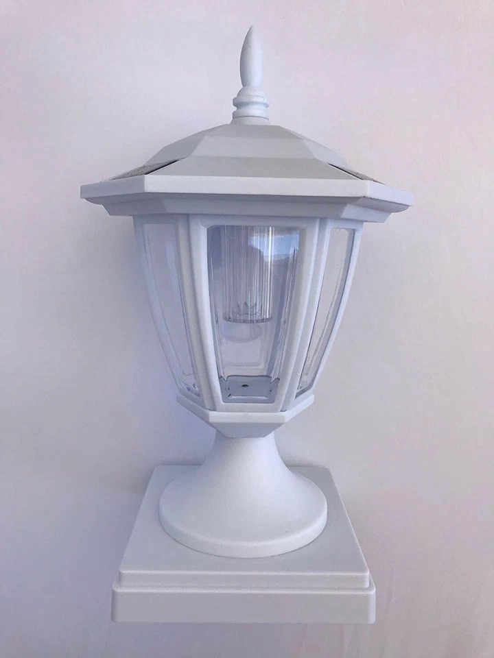 NH 2pcs Solar Post Cap Light Hexagon w/ Super Bright SMD LED Wall Mount/4"/ 5" / 6"