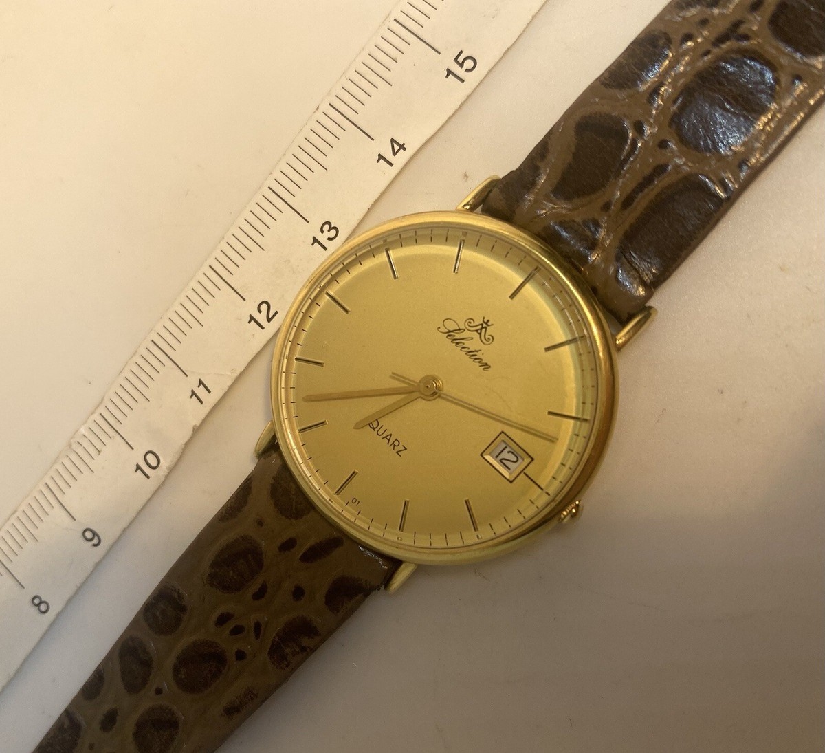 Gelbgold Golduhr 585 Herren Watch Zentra Herrenuhr Gold 585