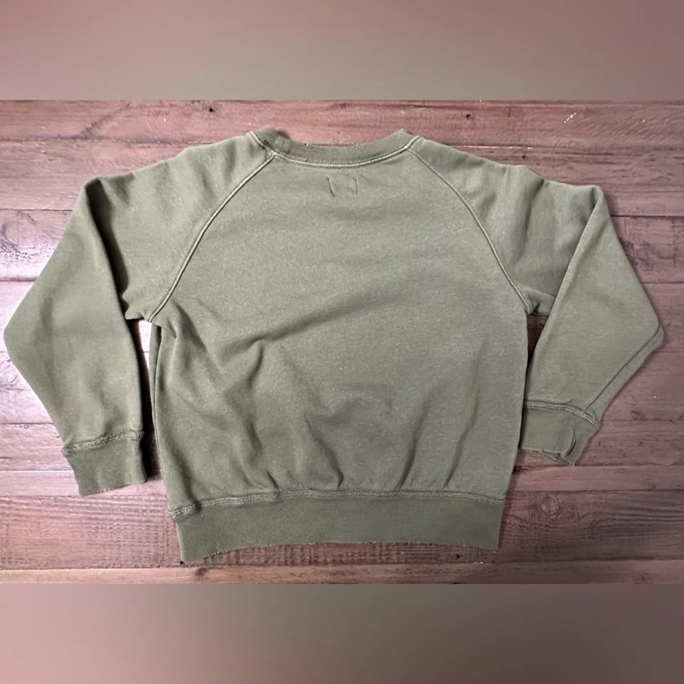 Crewcuts J. nuevo sin etiquetas Sudadera de cuello redondo teñida con prenda redonda en felpa - pequeña (6-7) Foto 4 de 4