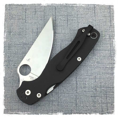 Black Titanium Pocket Clip Made For Spyderco Paramilitary 2 Manix 2 Endura 4 - Picture 7 of 9