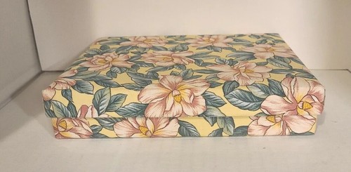 Keepsake Box 6.5 x 8" Stationery Pink Magnolias NOS Fabric-Covered C. R. Gibson - Bild 7 von 8