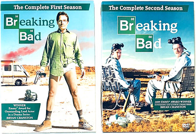 BREAKING BAD : The Complete FIRST Season 1 + SECOND Season 2 ~ 2 DVD BOX SETS