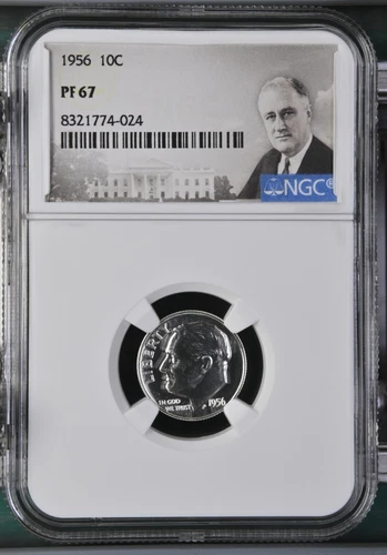 1956 Roosevelt Dime 10C NGC PF67