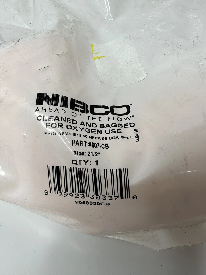NIBCO #607-CB 2-1/2”  9056650CB Rough Elbow Fitting New in Packaging - Image 3 of 3