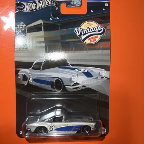 2024 Hot Wheels Vintage Racing Club B, 1962 Corvette 1:64 Diecast Model Car