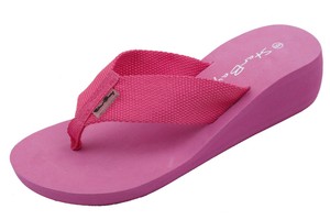 pink platform flip flops