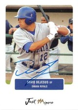 David DeJesus autographed Baseball Card (Omaha) 2004 Just Minors Rookie #21